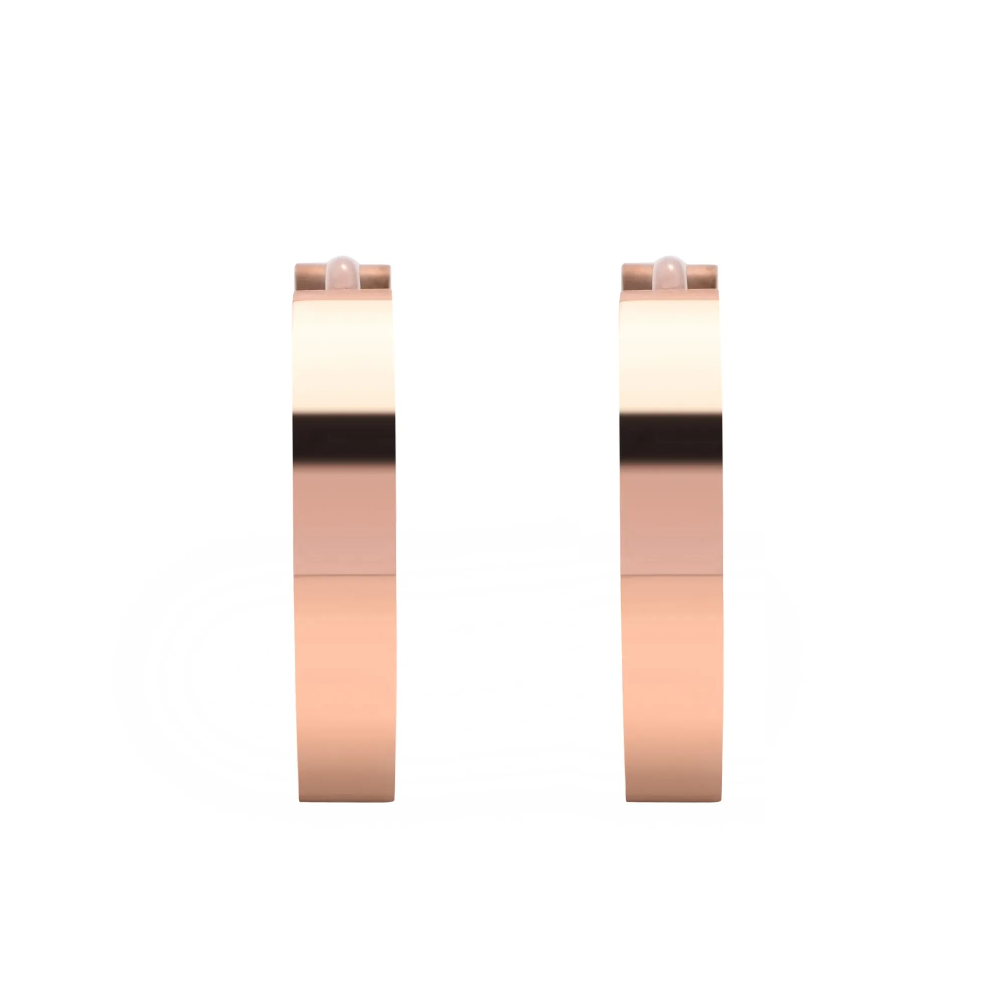 ER300RG B.Tiff Hoop Rose Gold Plated Stainless Steel Earrings