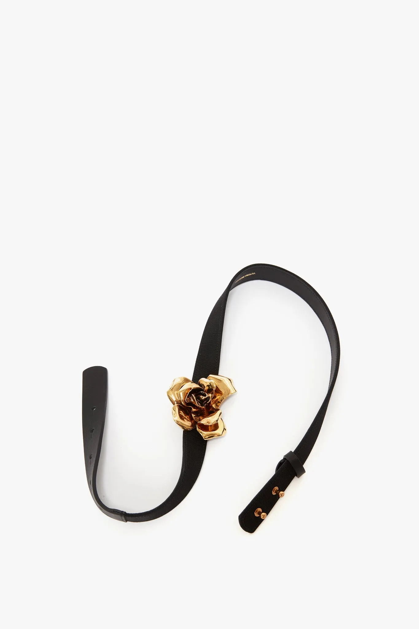 Exclusive Flower Belt In Black And Gold