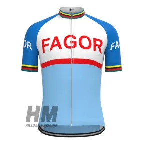 Fagor Retro Jersey Short Sleeve Blue