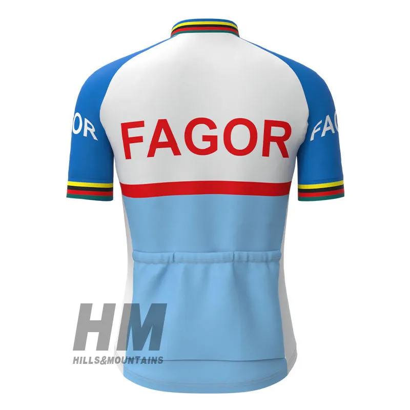 Fagor Retro Jersey Short Sleeve Blue