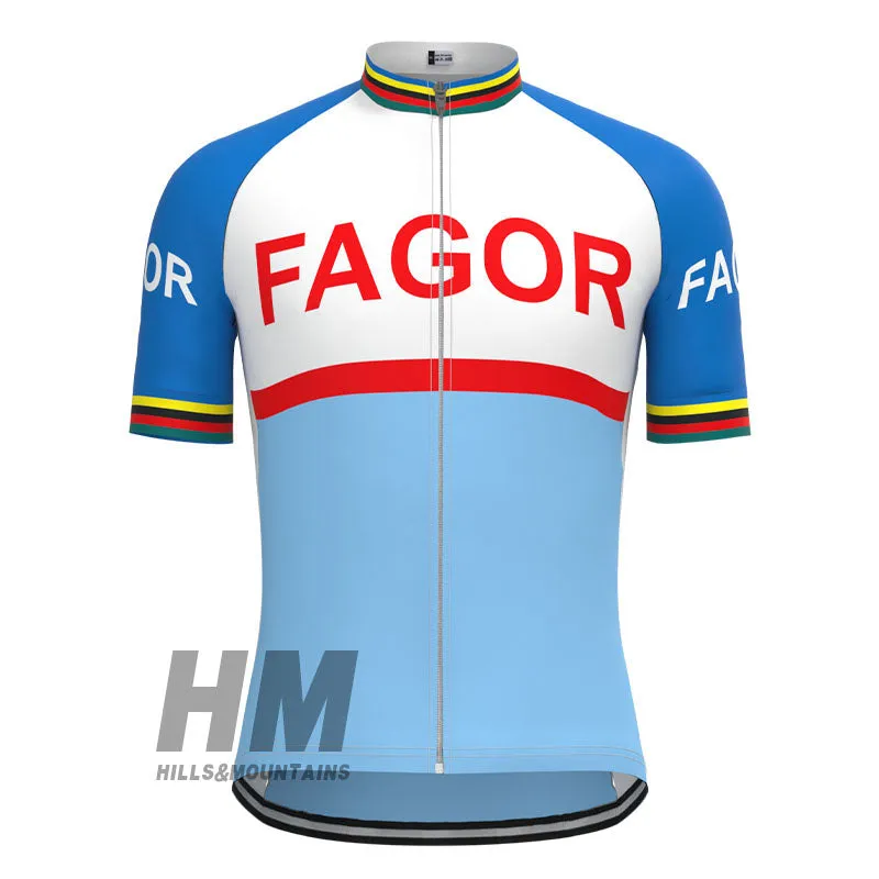 Fagor Retro Jersey Short Sleeve Blue