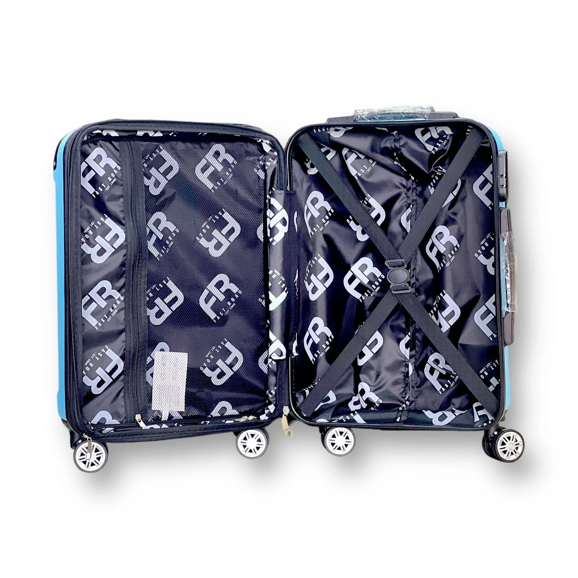 Fast Road Hardside Expandable Roller Luggage Blue, Carry-on 20 inch