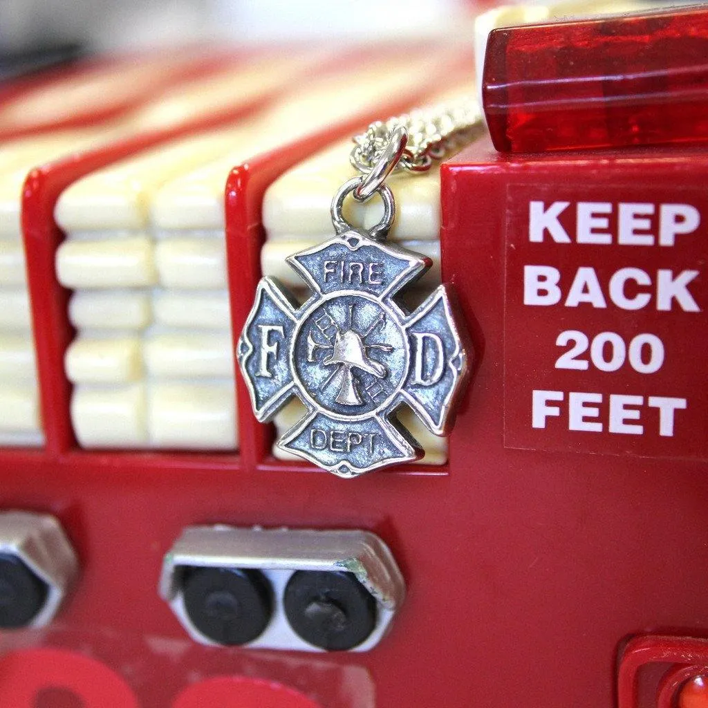 Firefighter Emblem Necklace Fire Dept