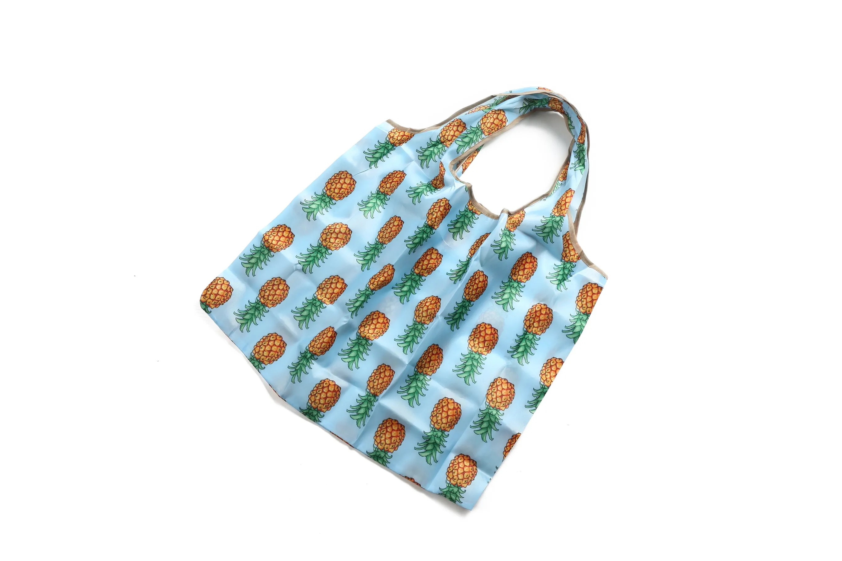 Foldable Bag Jackie Pineapple Sky Blue