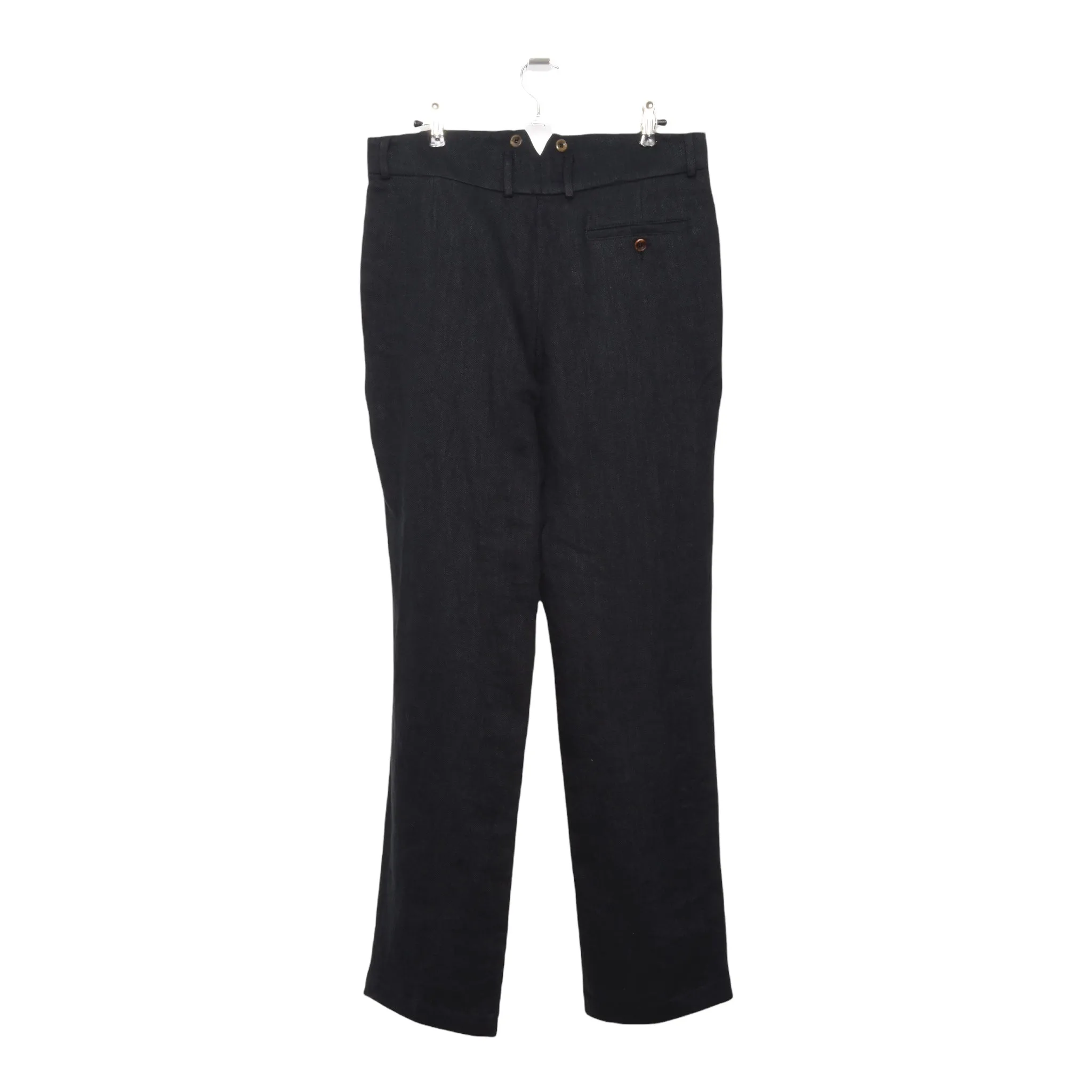 Frank Leder Washed Linen Trouser black