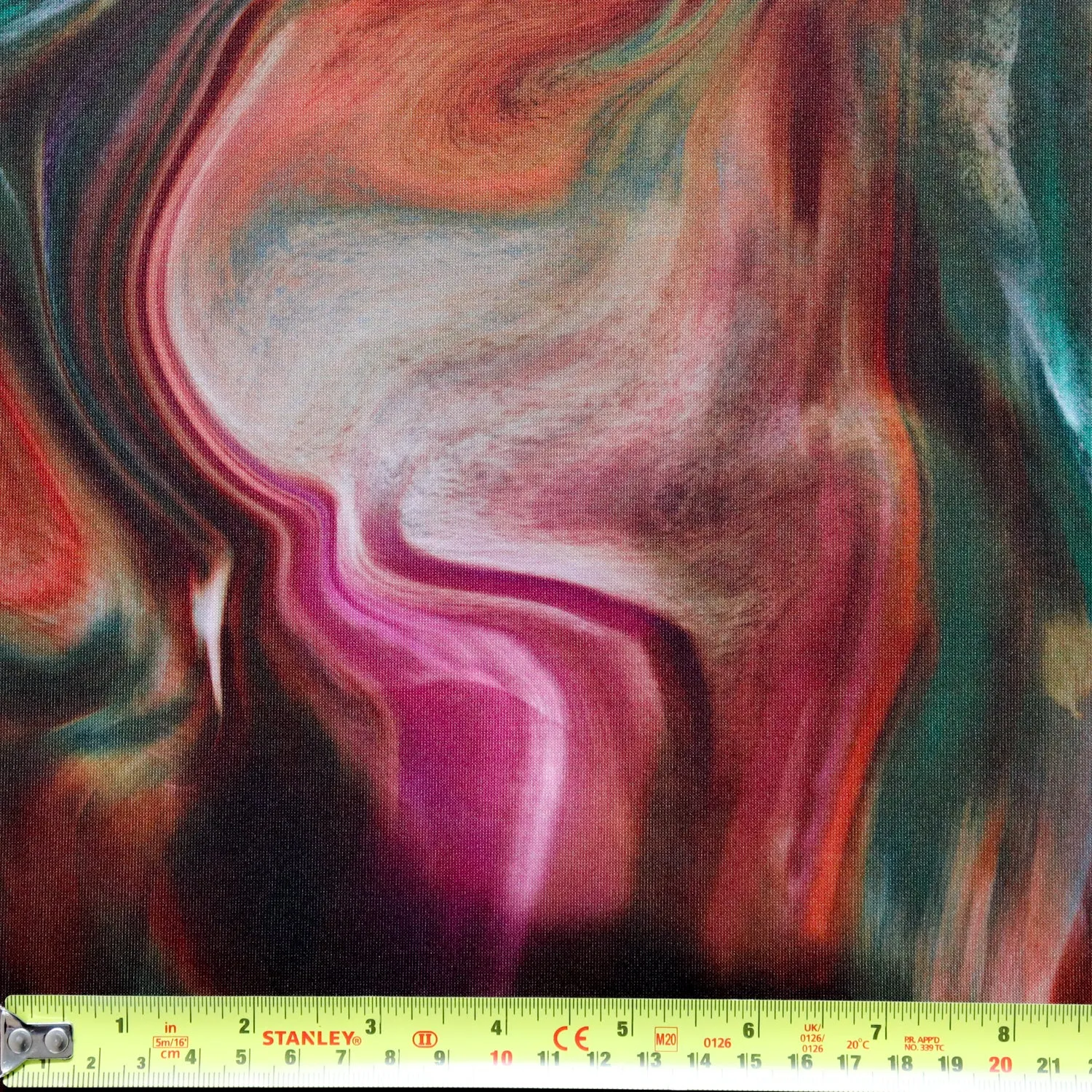 FS1215 Dynamic Swirl Tie Dye Print Scuba Stretch Knit Fabric