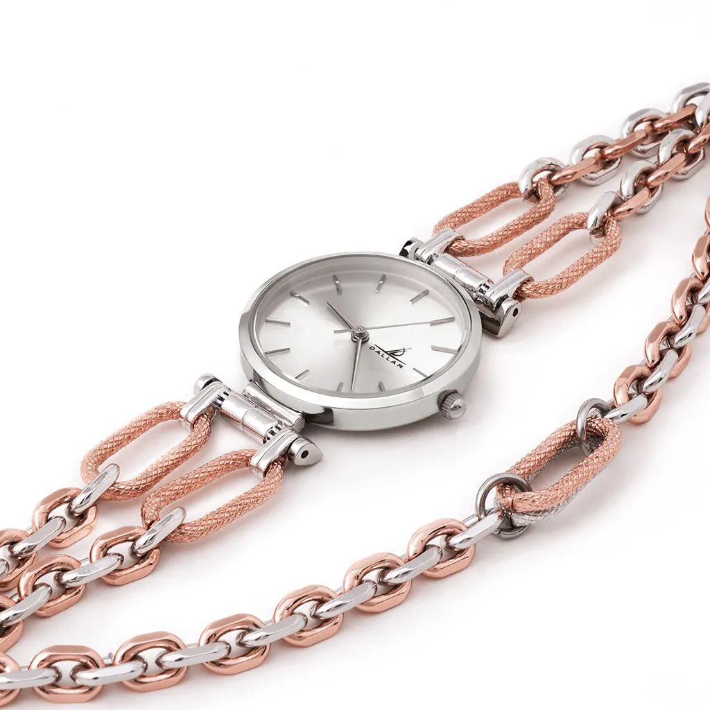 Go Gentle Watch with Chain [Pink gold]