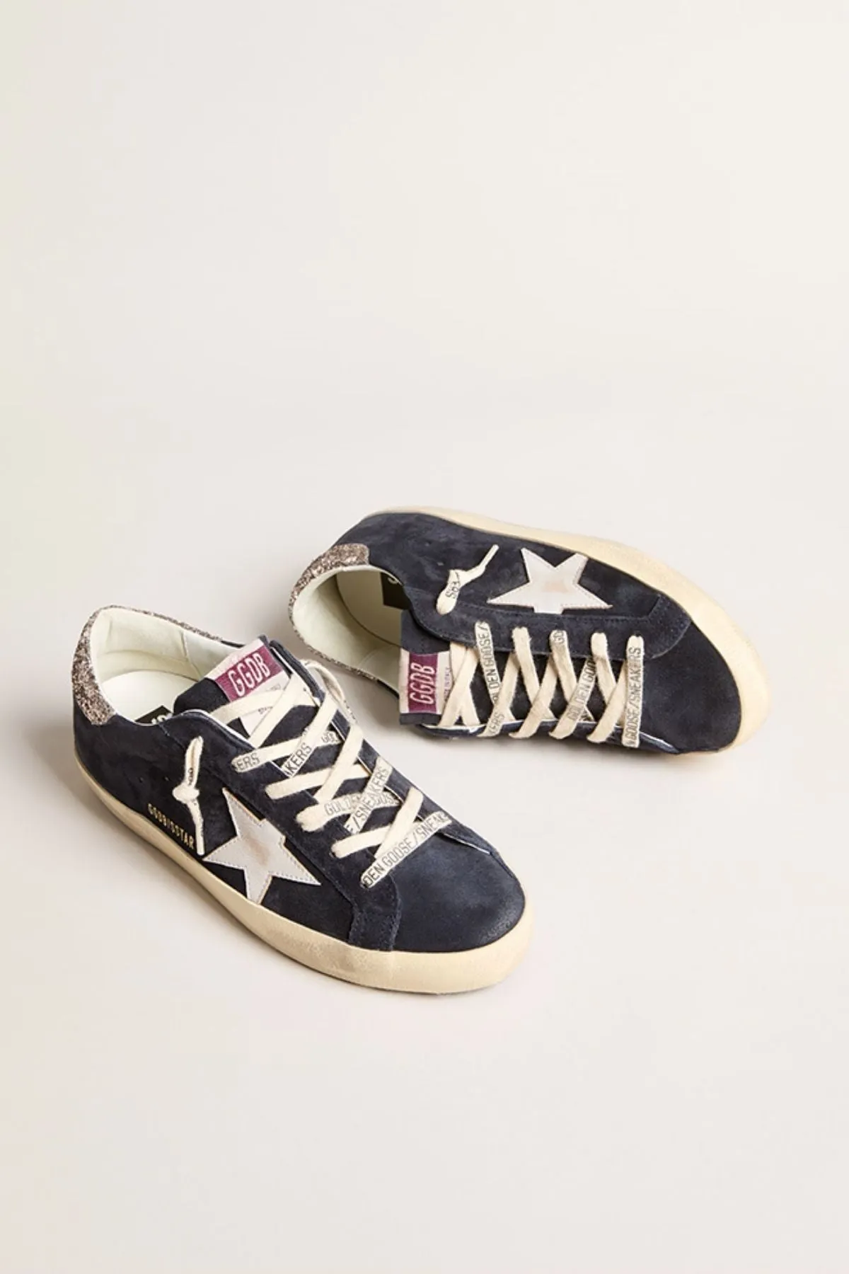 Golden Goose Super Star Sneaker - Blue/ White/ Silver