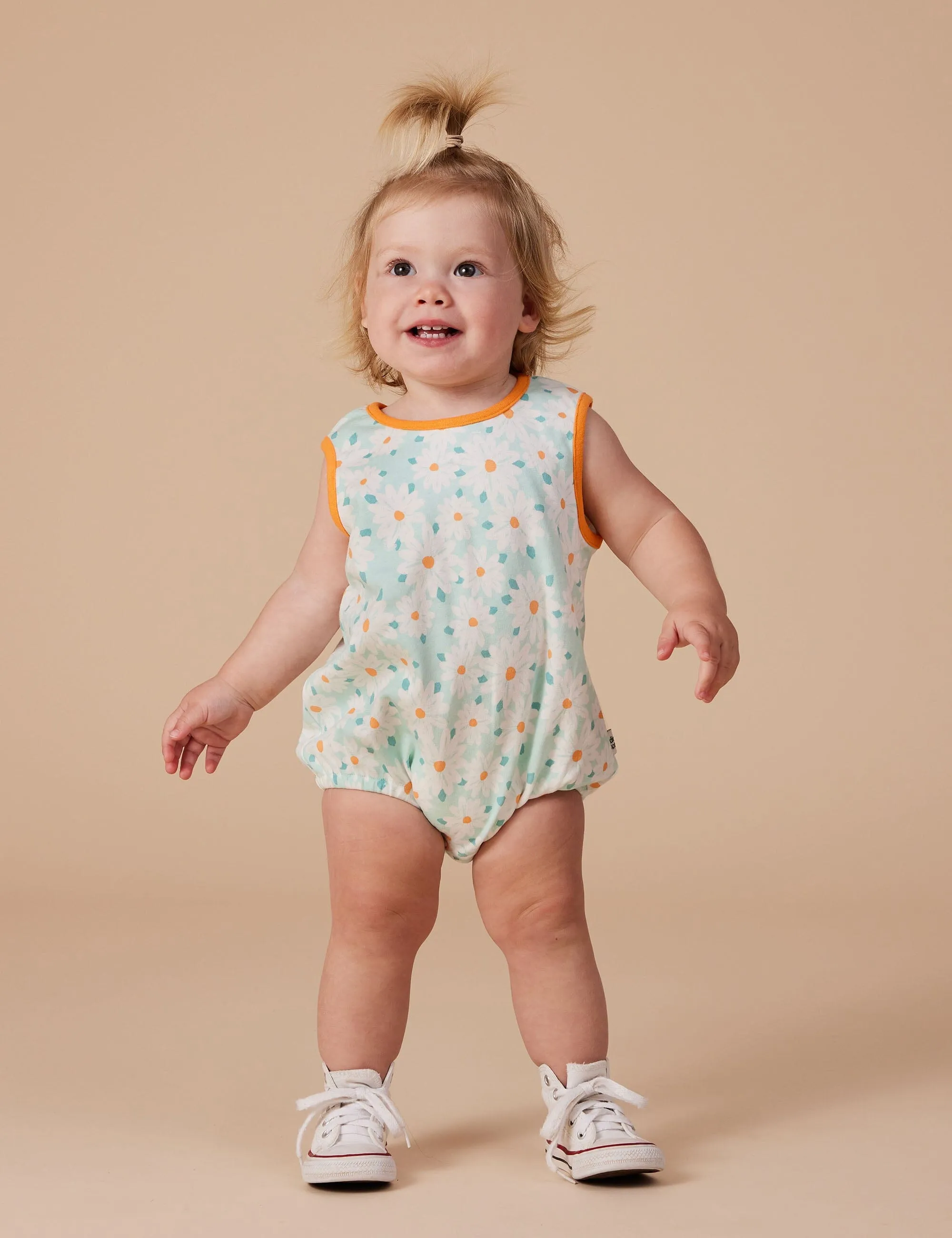 Goldie & Ace - Daisy Delight Bubble Romper Lagoon