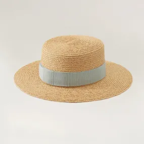 Gracie Hat in Natural/Chalk Blue