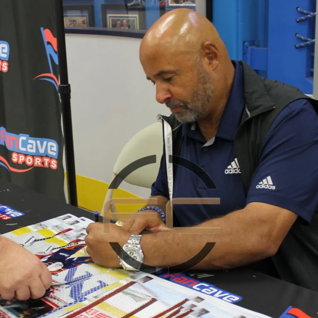 Grant Fuhr St Louis Blues Autographed 16x20 w/ HOF and Stanley Cup Inscriptions - Fan Cave COA