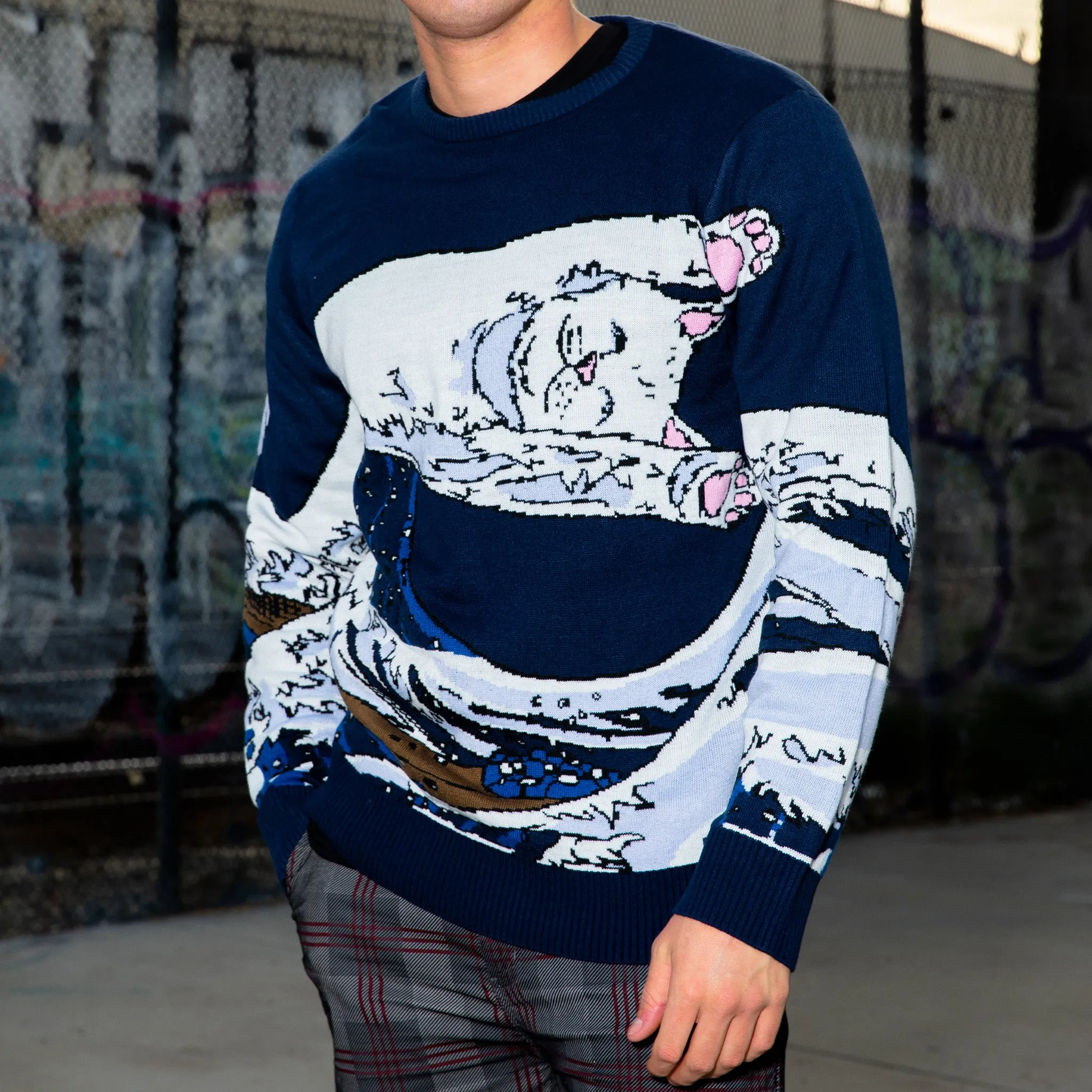 Great Wave Sweater (Navy)