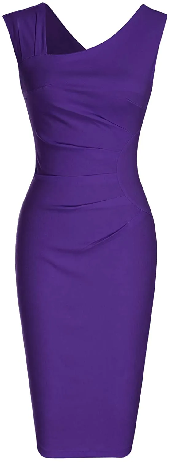 Haute Edition Women's Ruched Shoulder Bodycon Sheath Dress