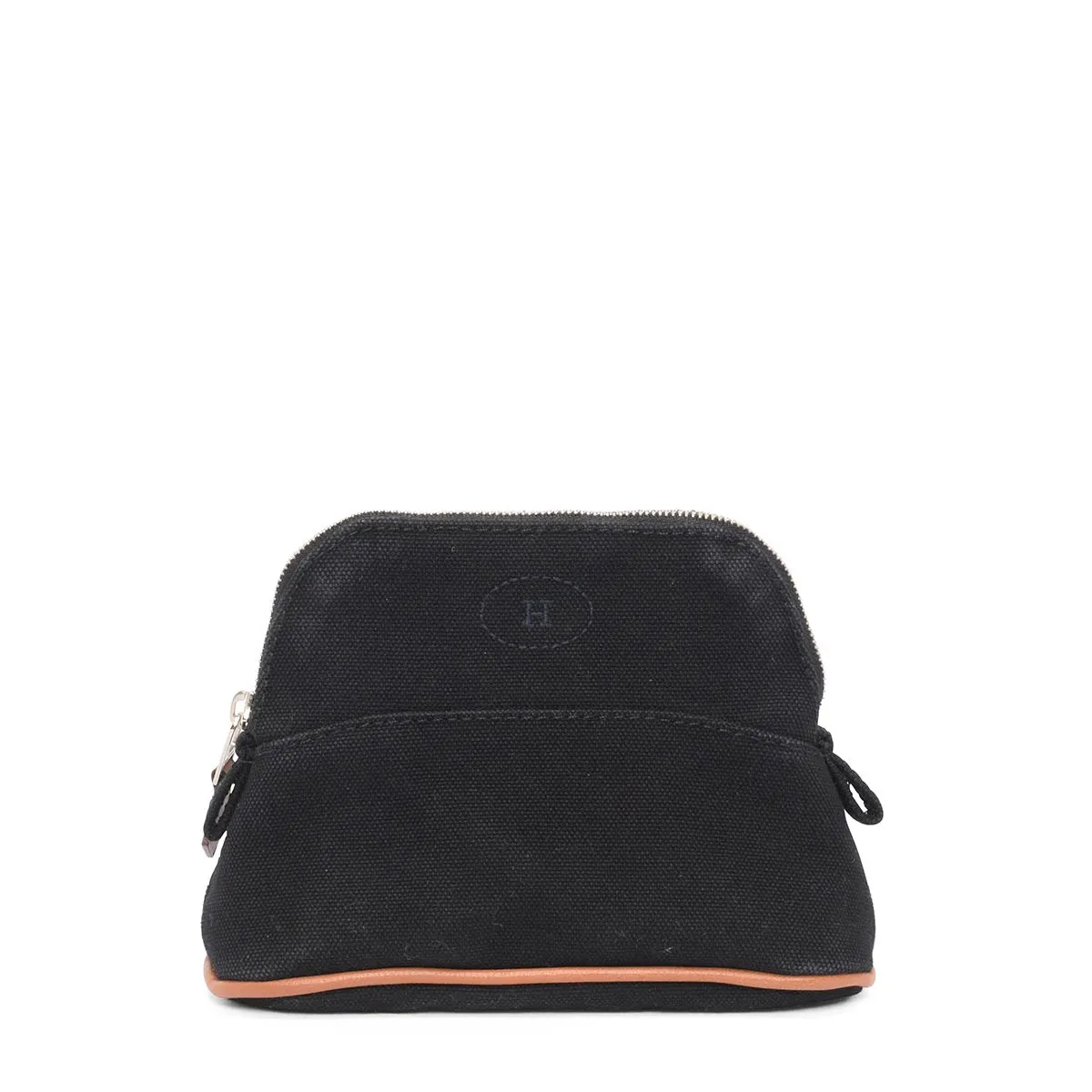 Hermes Black Canvas Bolide Mini Mini Model Pouch