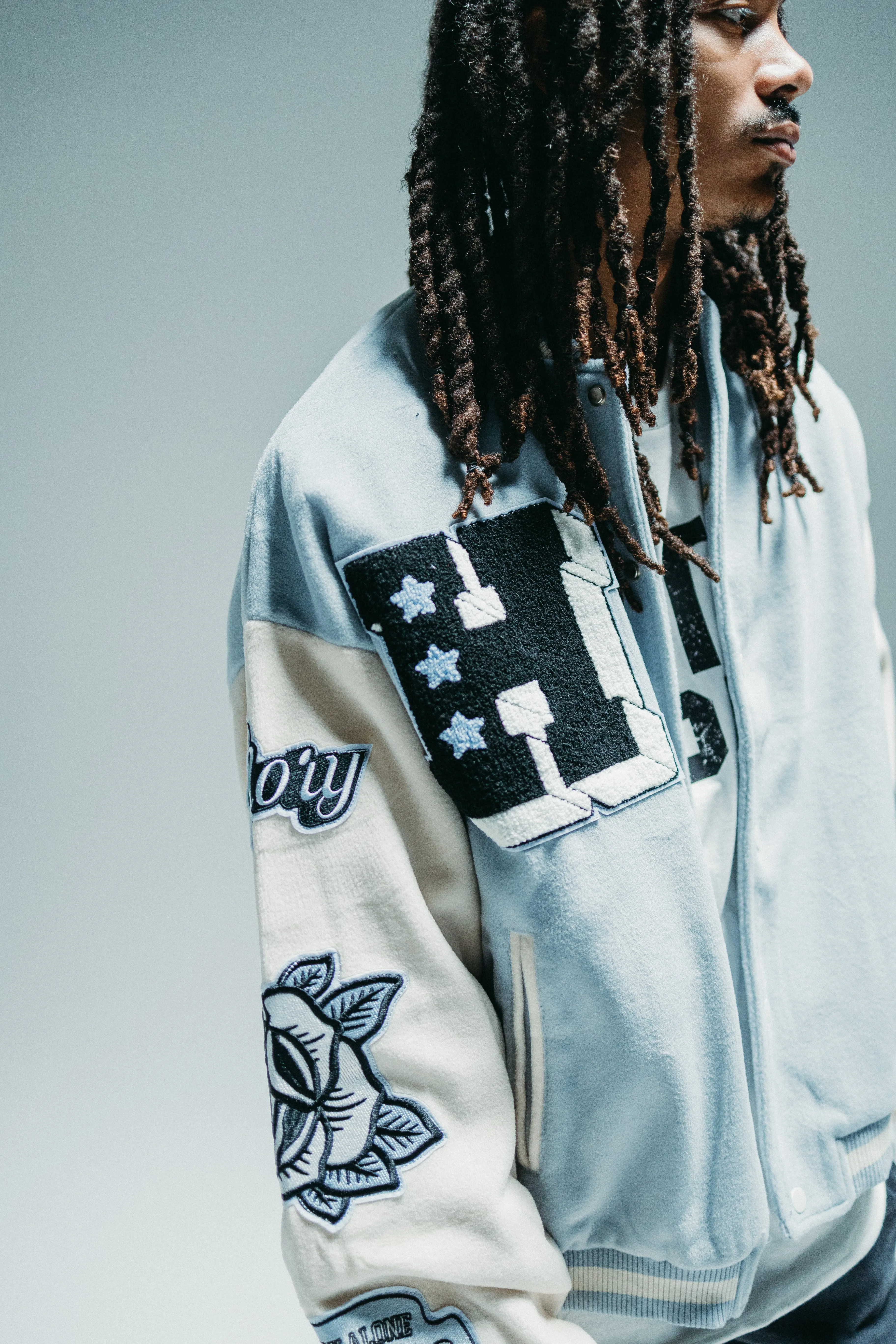 HGA Stars Letterman Jacket - Carolina Blue