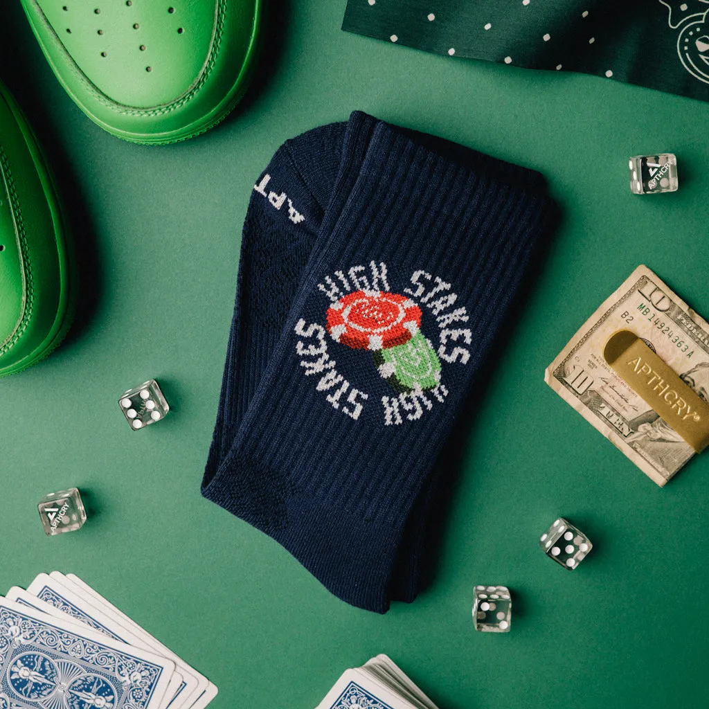 High Stakes Casino - Navy Blue w/ Poker Chips