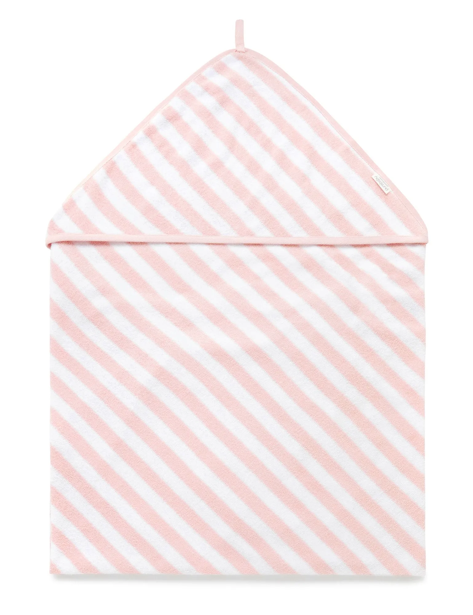 Hooded Towel | Pale Pink Stripe