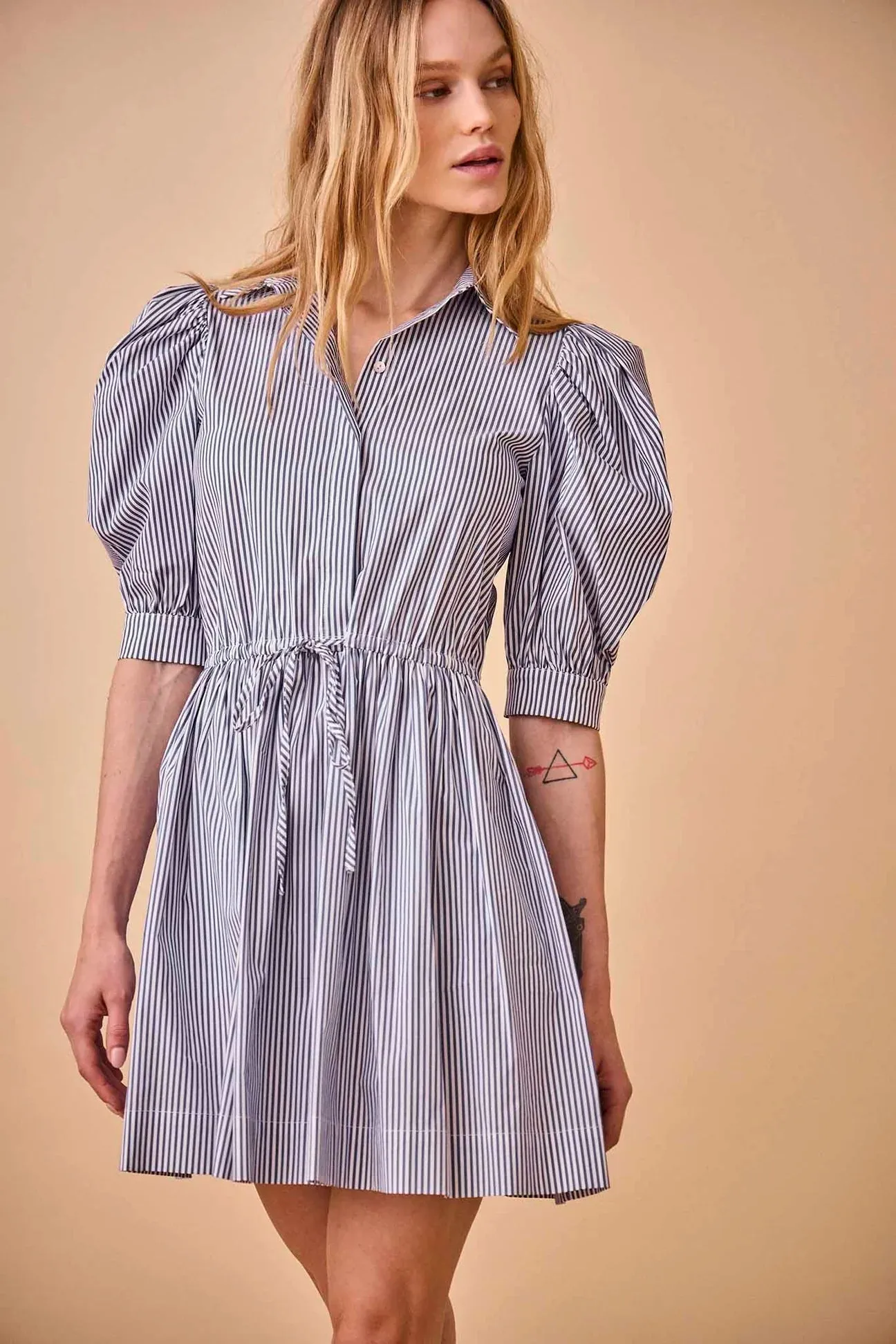 Hunter Bell McCauley Dress in Light Blue Stripe