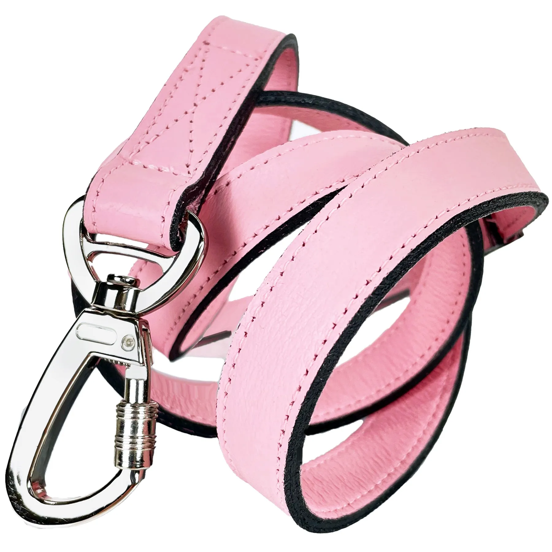 Imperial Dog Leash in Sweet Pink, Light Rose & Nickel