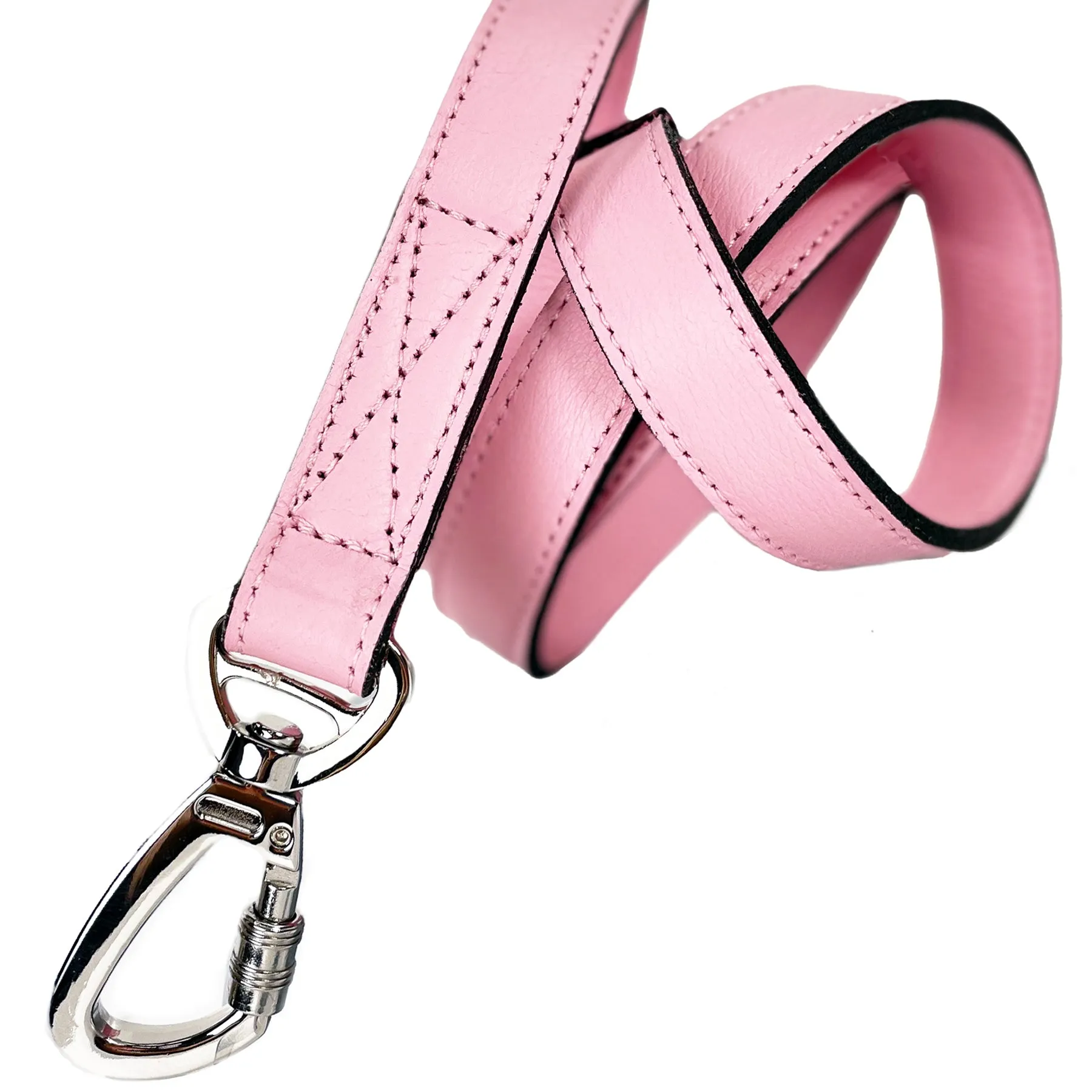 Imperial Dog Leash in Sweet Pink, Light Rose & Nickel