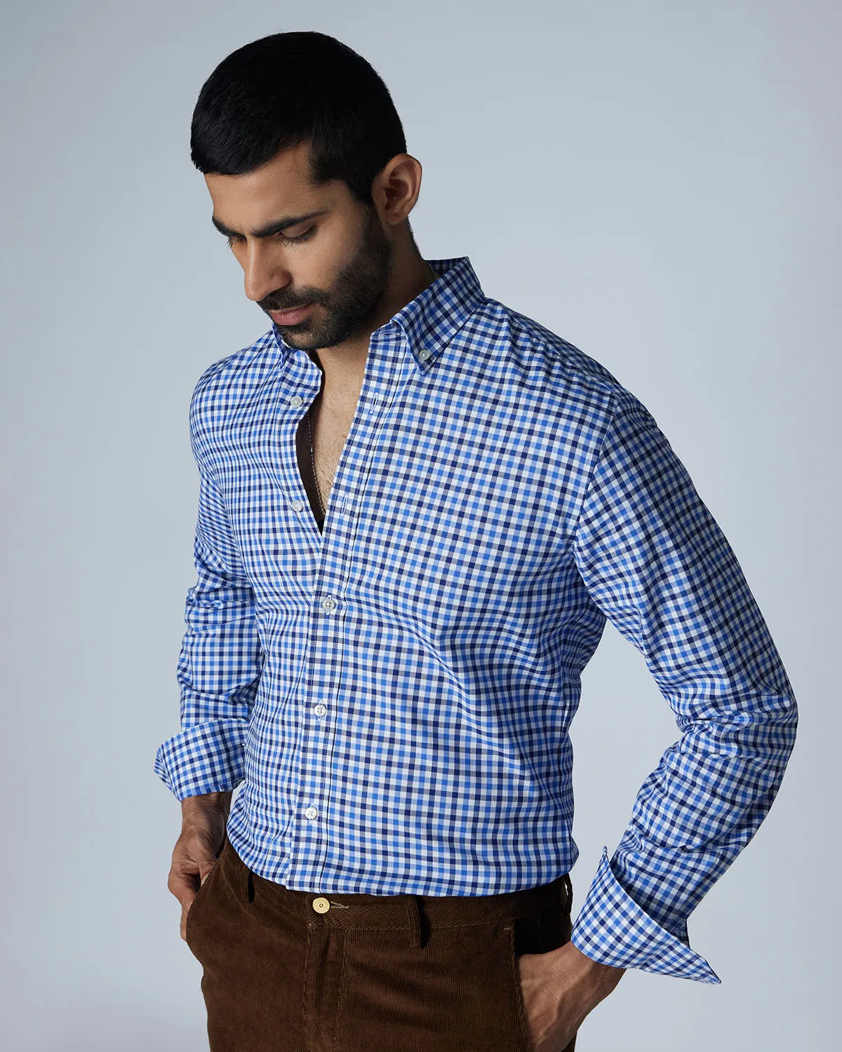 Japanese Checked Shirt - Blue