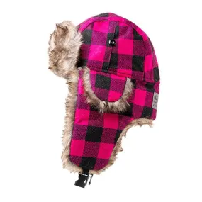 Kids Trapper Hat | Lumberjack Pink