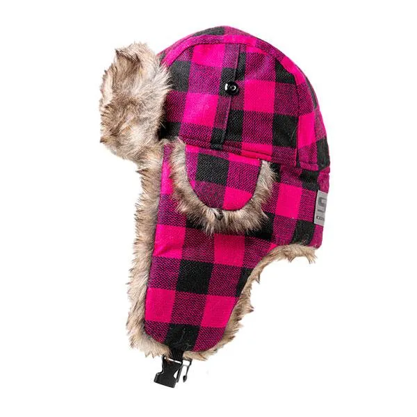 Kids Trapper Hat | Lumberjack Pink