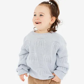 Kyndbaby Rainbow Decorative Knit Jumper Sky Blue Rainbow