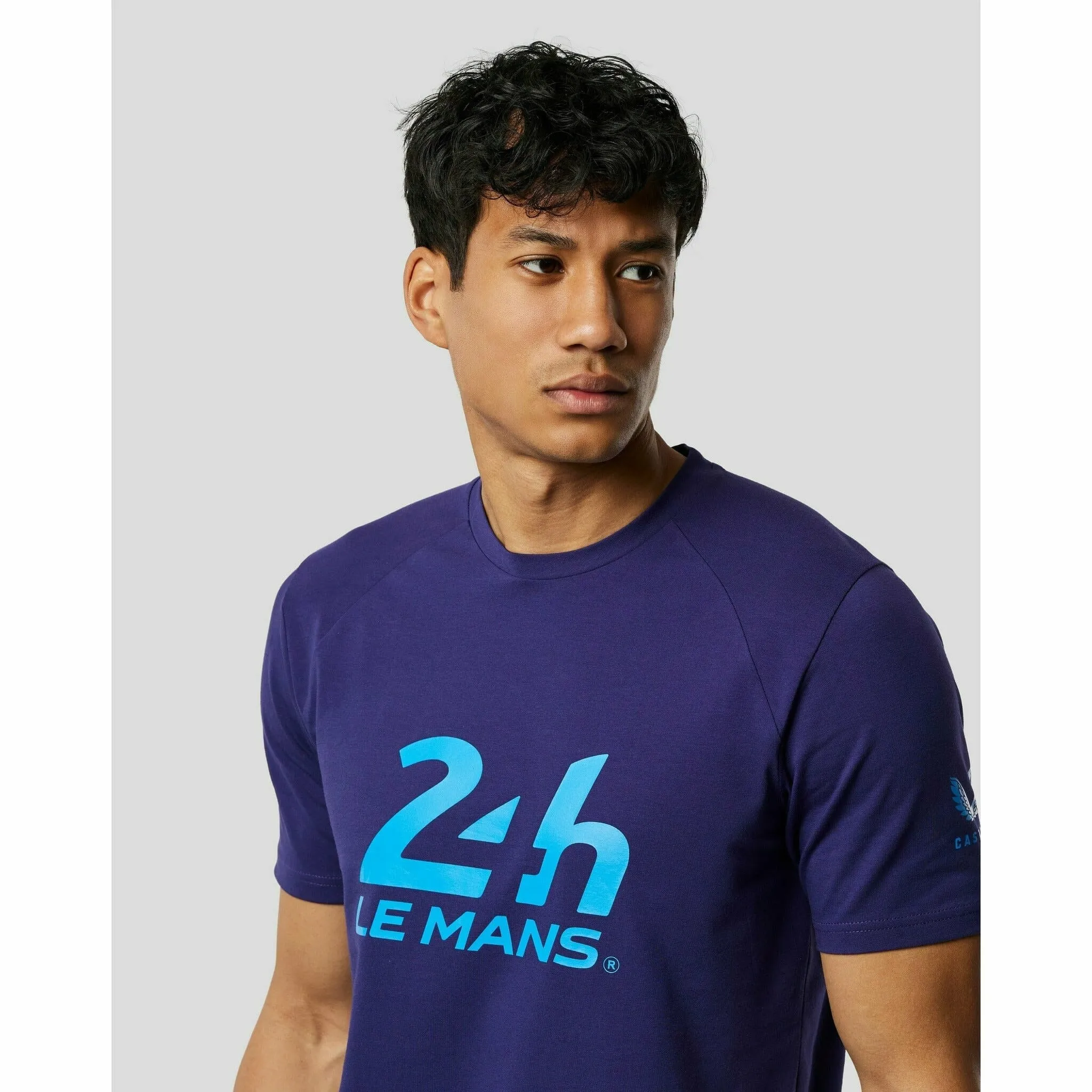 Le Mans 24 Hours Men's Castore Heritage Large Logo T-Shirt - Blue/Navy/White