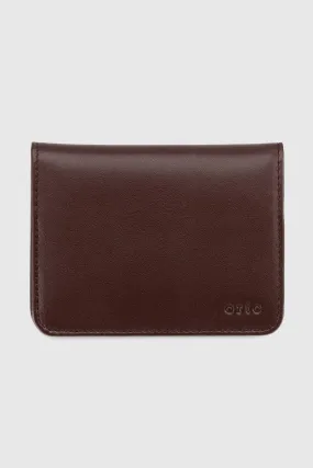 Leather Bifold Card Holder Chocolate