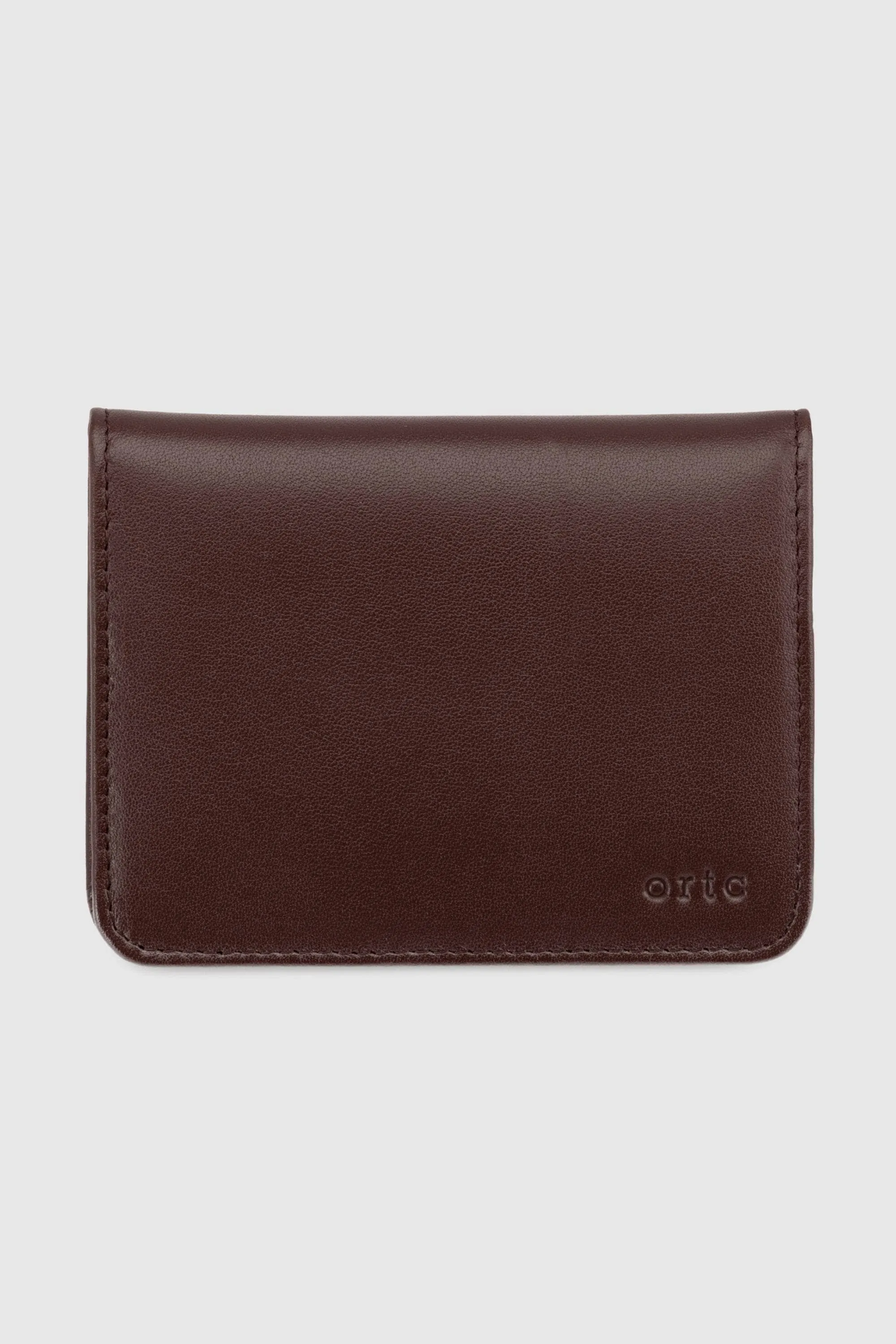 Leather Bifold Card Holder Chocolate