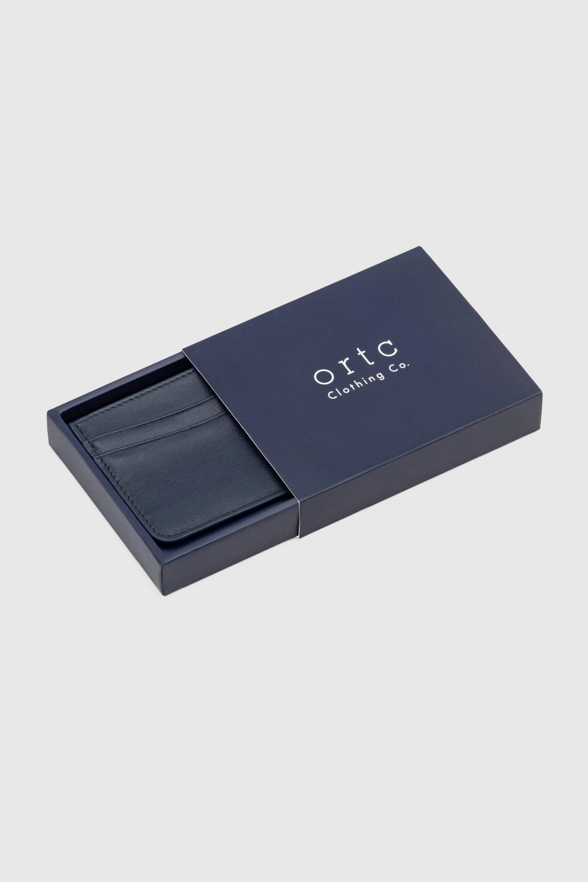 Leather Card Holder Navy