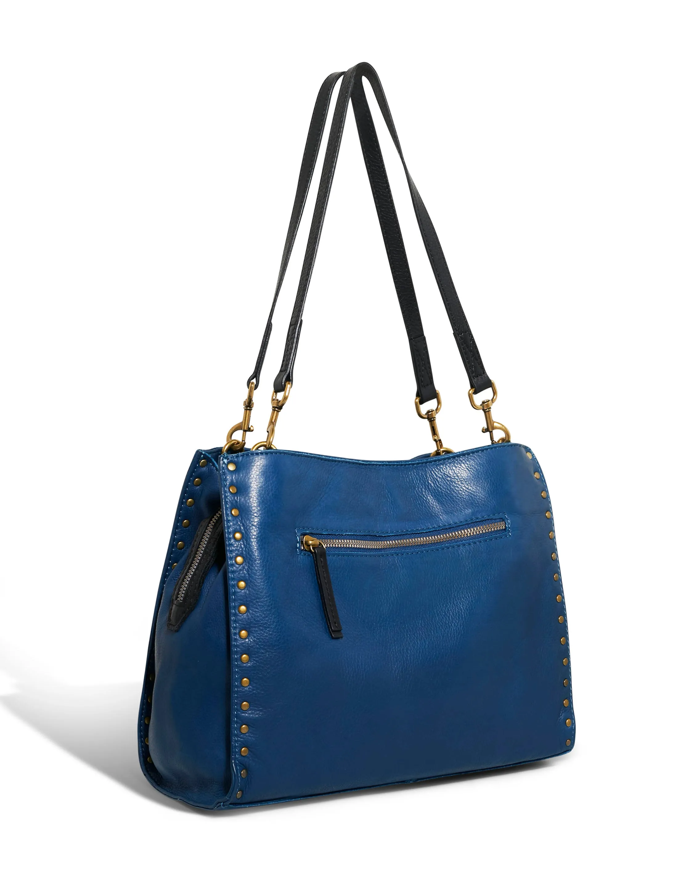 Lenox Studded Triple Entry Satchel