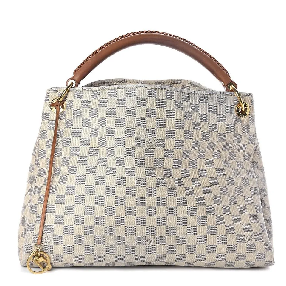 Louis Vuitton Artsy Mm Blue Damier Azur Canvas Tote