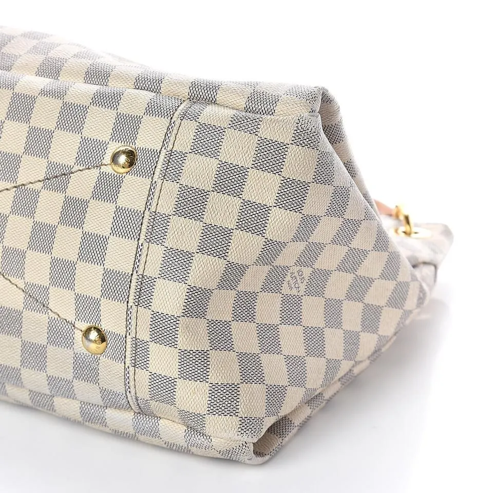 Louis Vuitton Artsy Mm Blue Damier Azur Canvas Tote