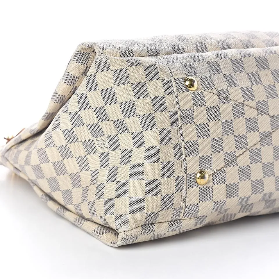 Louis Vuitton Artsy Mm Blue Damier Azur Canvas Tote