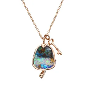 Magic Mushroom Australian Opal Necklace