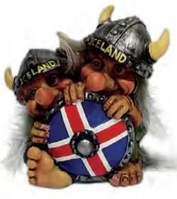 Magnet Vikingtroll behind shield ICELAND