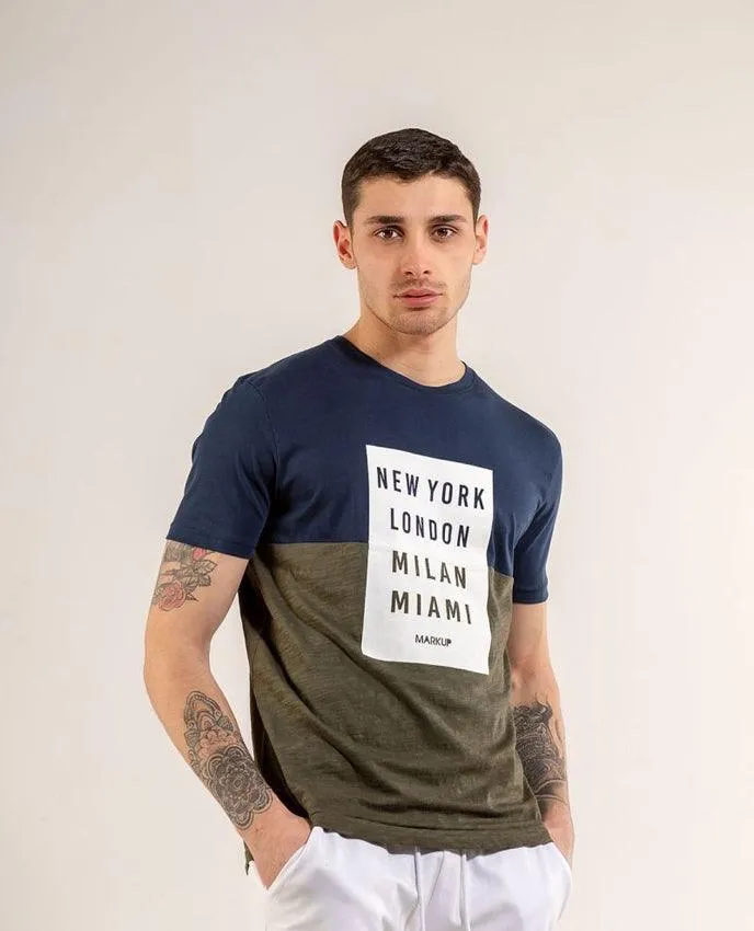 MARKUP T-Shirt Blu Verde MK79139