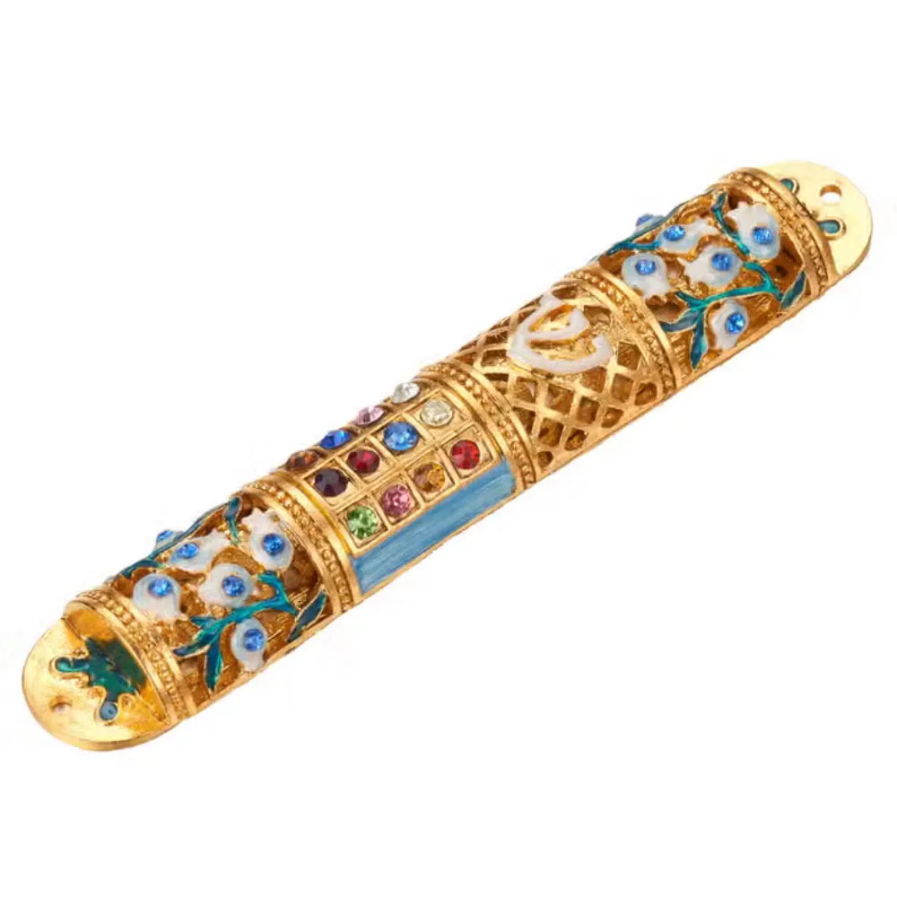 Matashi Hand Painted Enamel Mezuzah-6