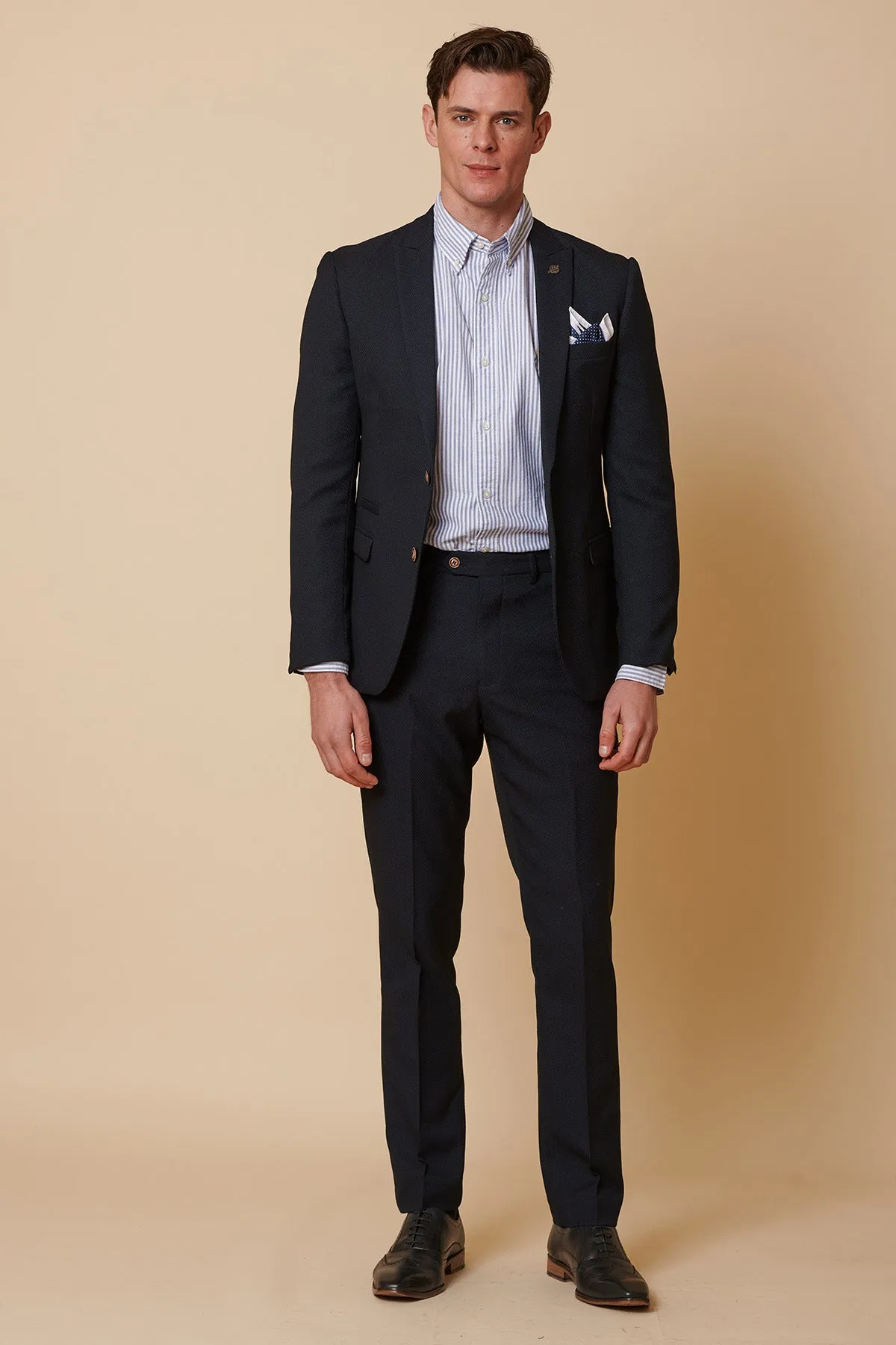 MAX - Navy Blue Two Piece Suit