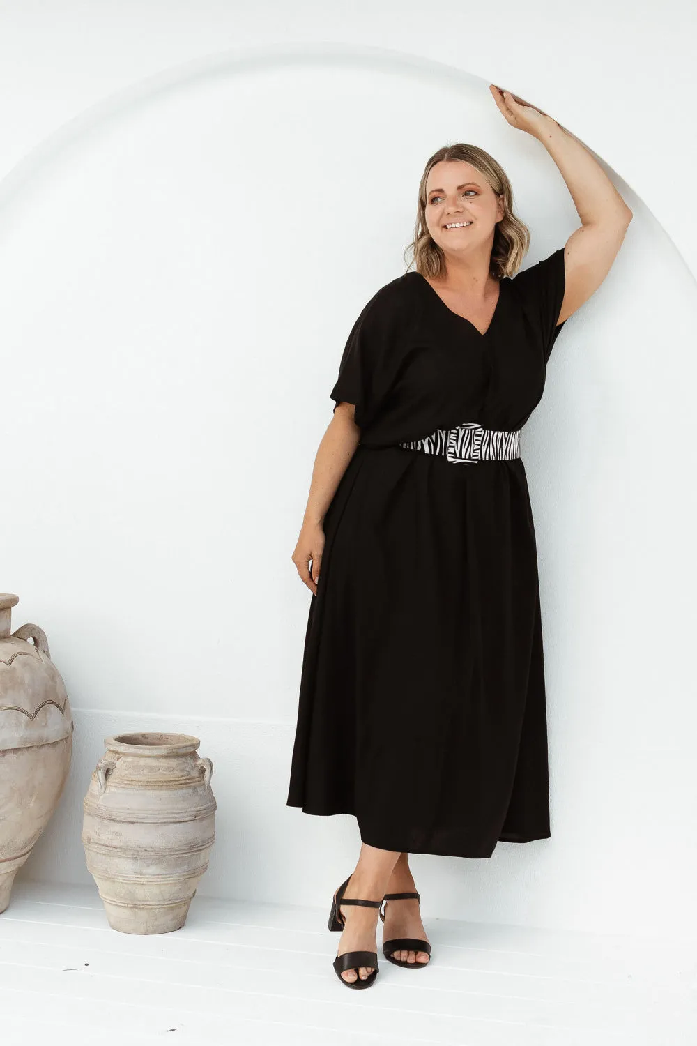 Maxi Dress - Black A-line