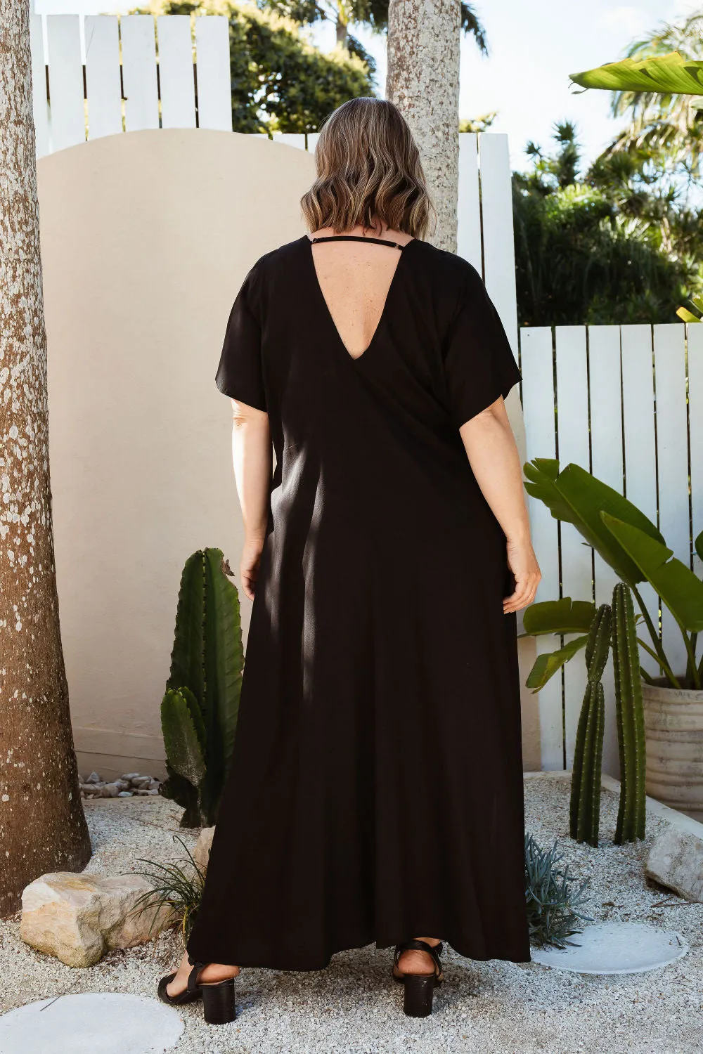 Maxi Dress - Black A-line