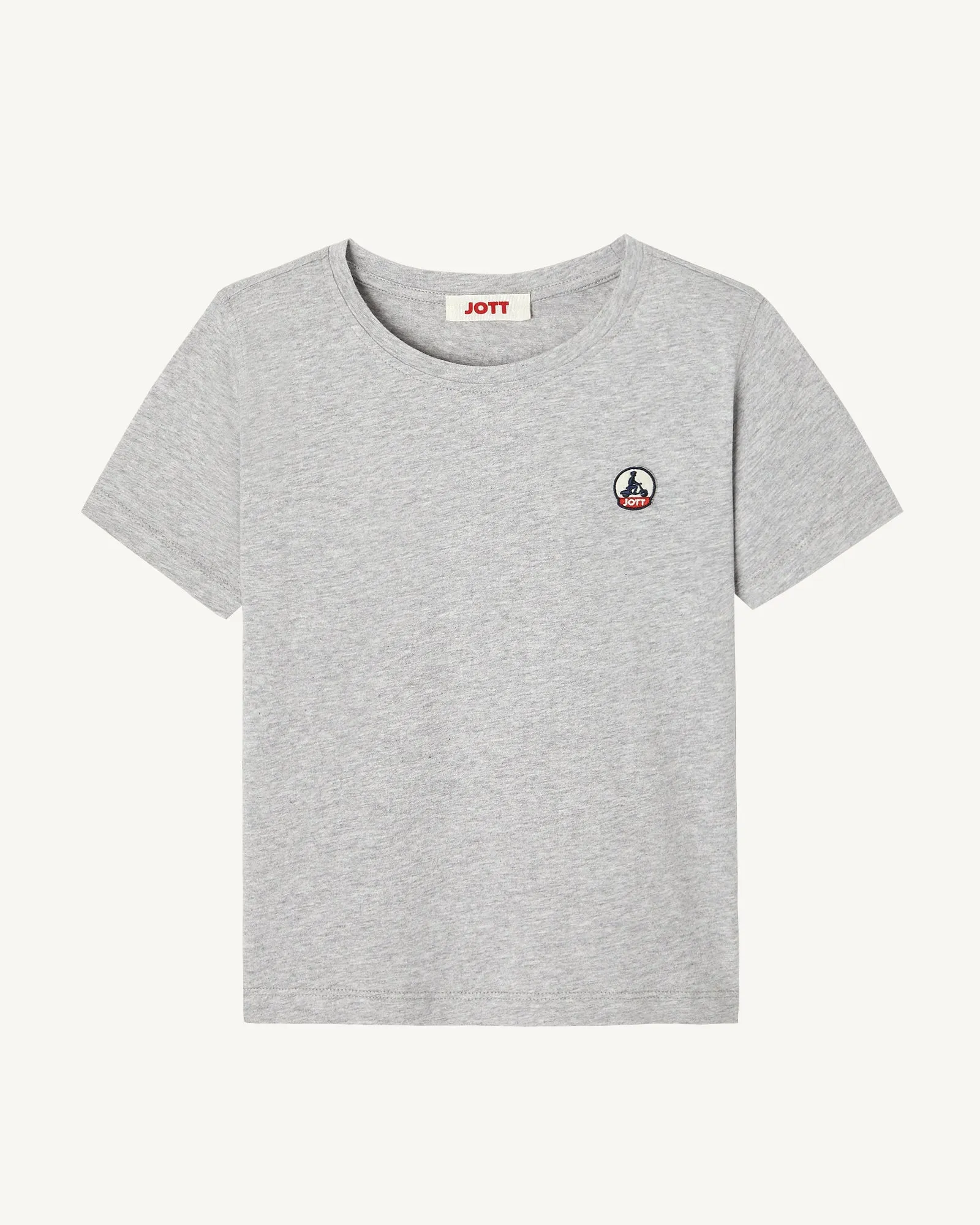 Melange grey Rio kid's crew-neck organic cotton T-shirt