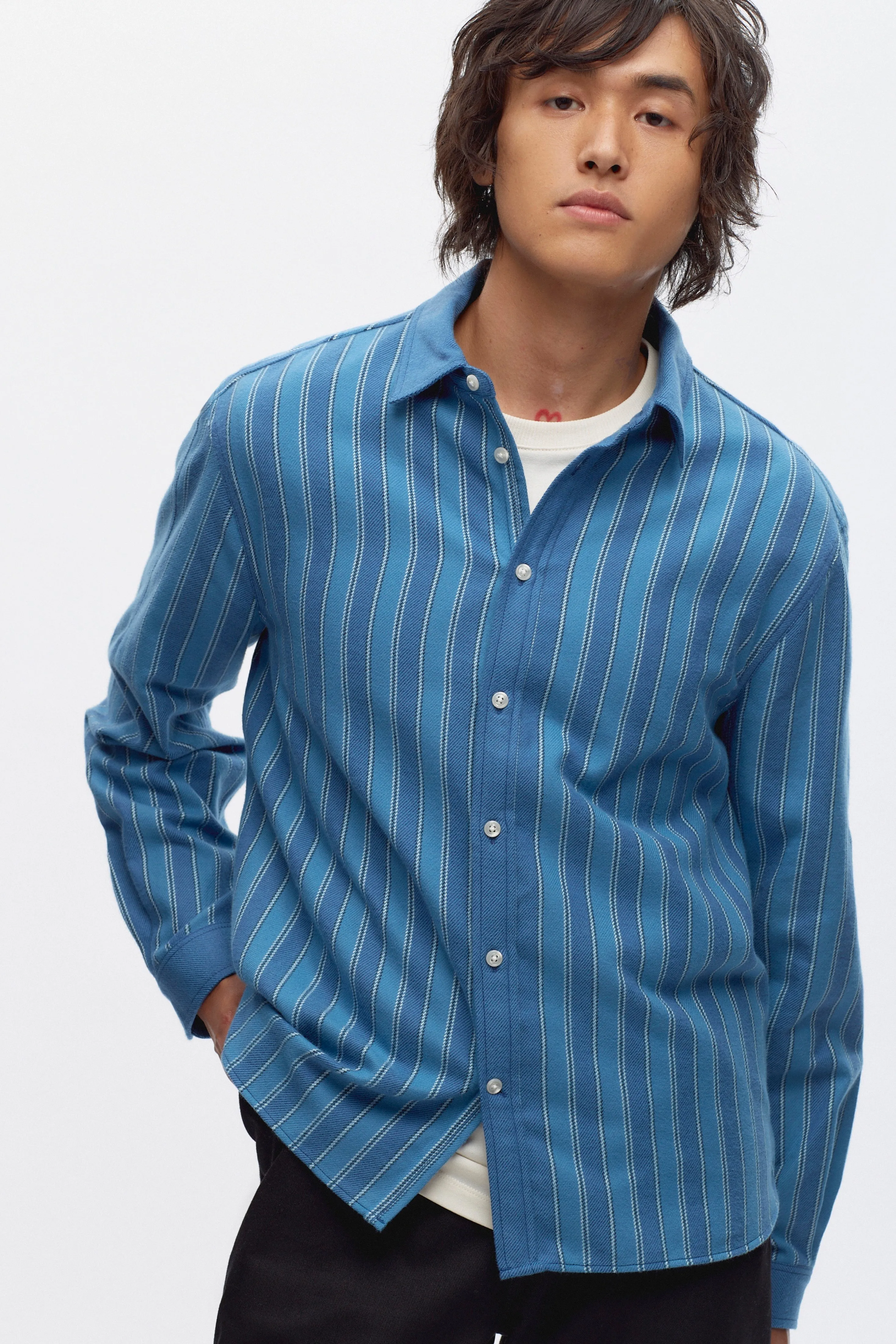 Men's Abaza Shirt in French Blue