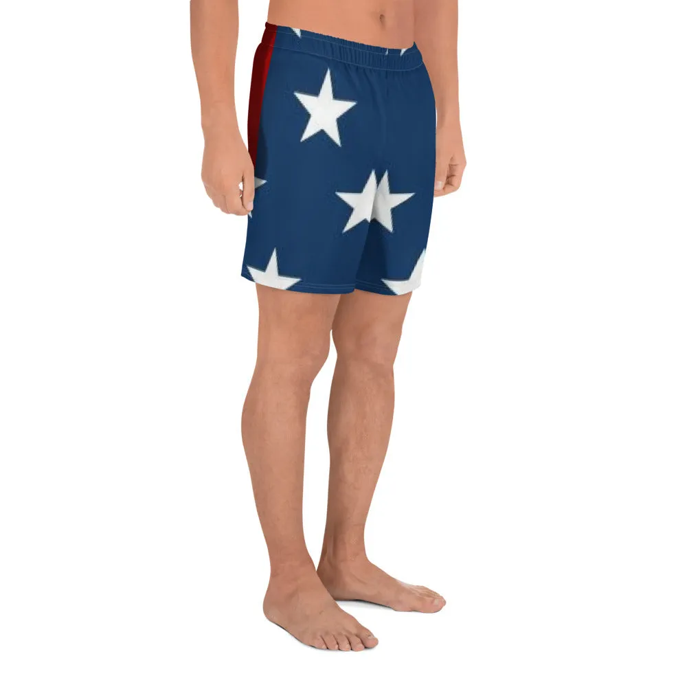 Men's Athletic Long Shorts Stars and Stripes