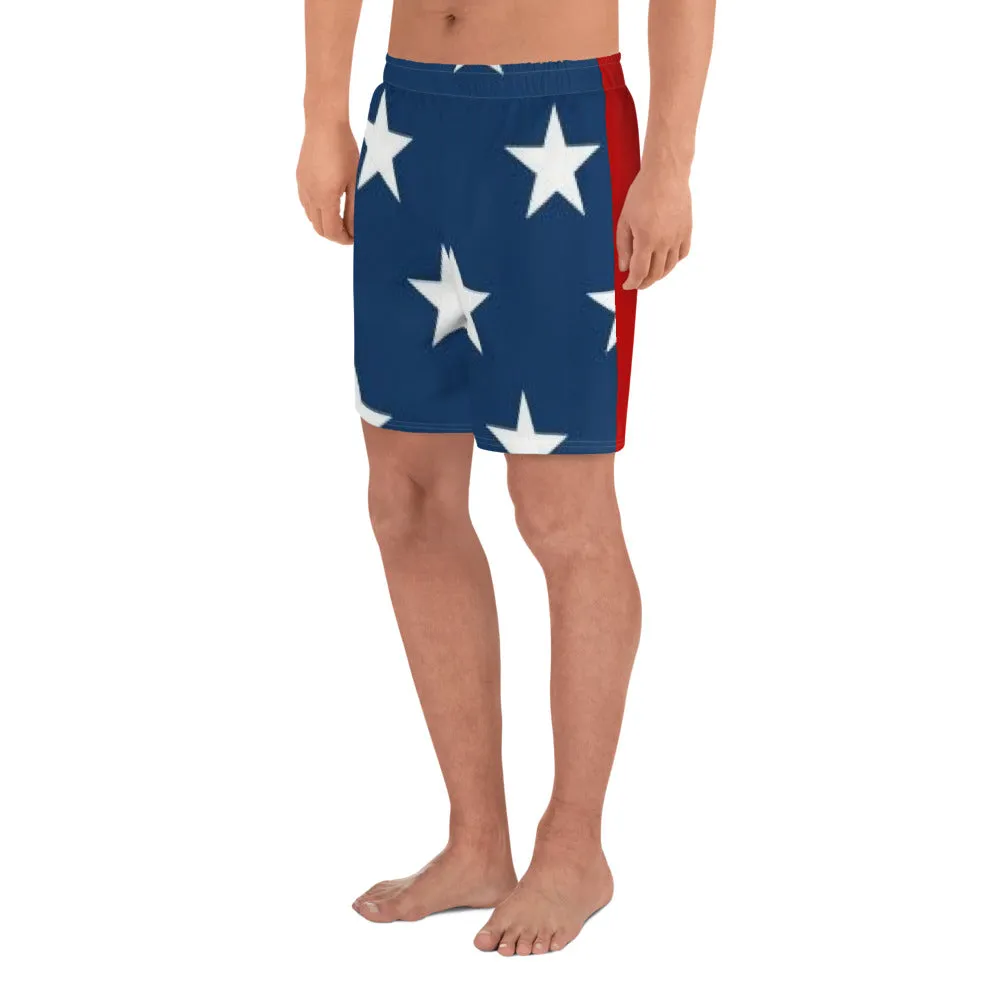 Men's Athletic Long Shorts Stars and Stripes