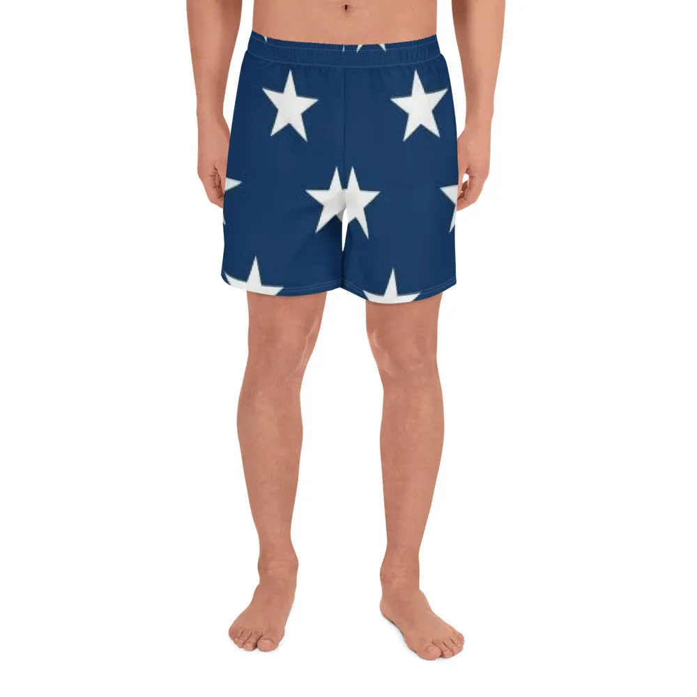 Men's Athletic Long Shorts Stars and Stripes