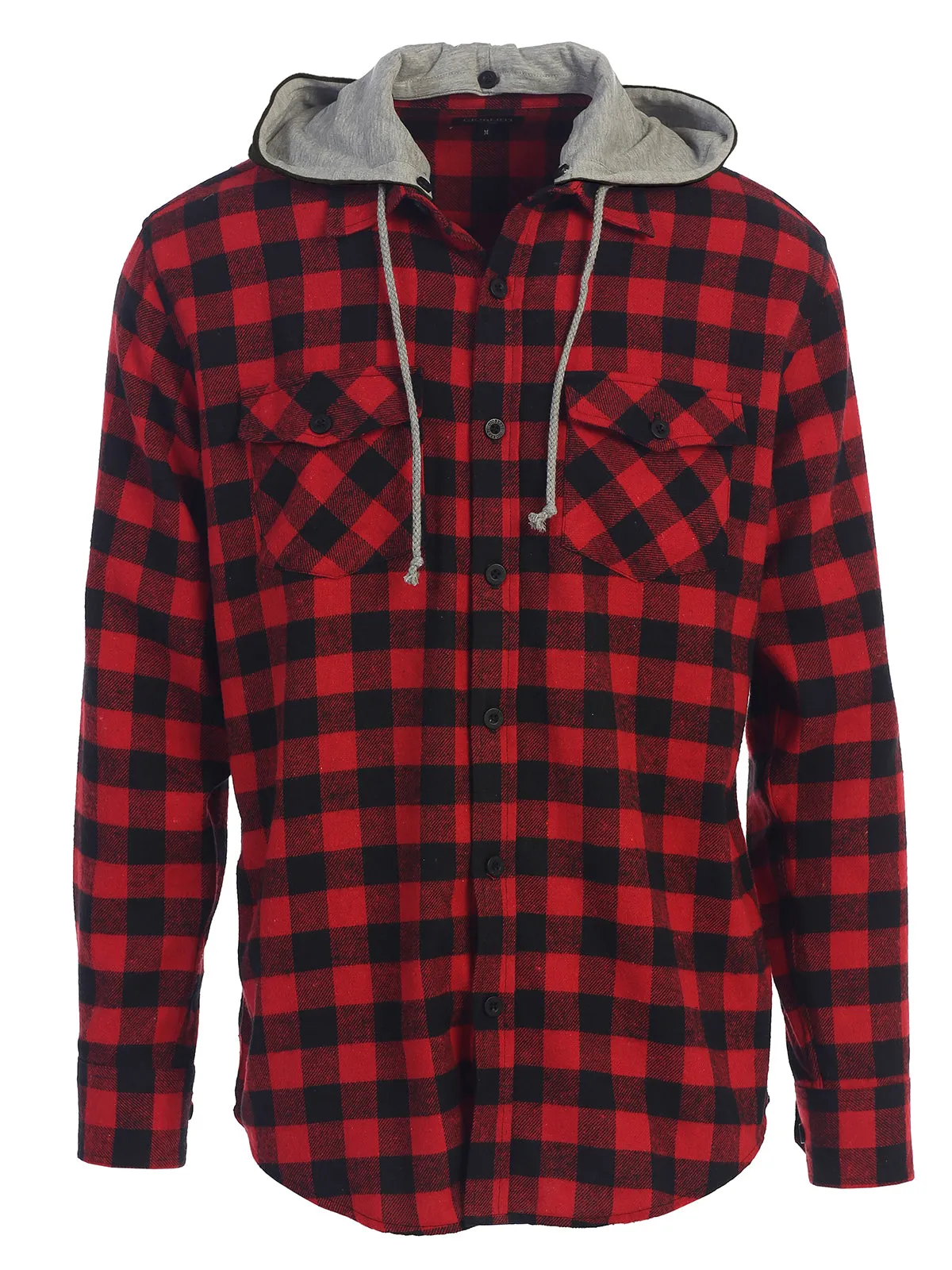 Men's Removable Hoodie Flannel Shirt