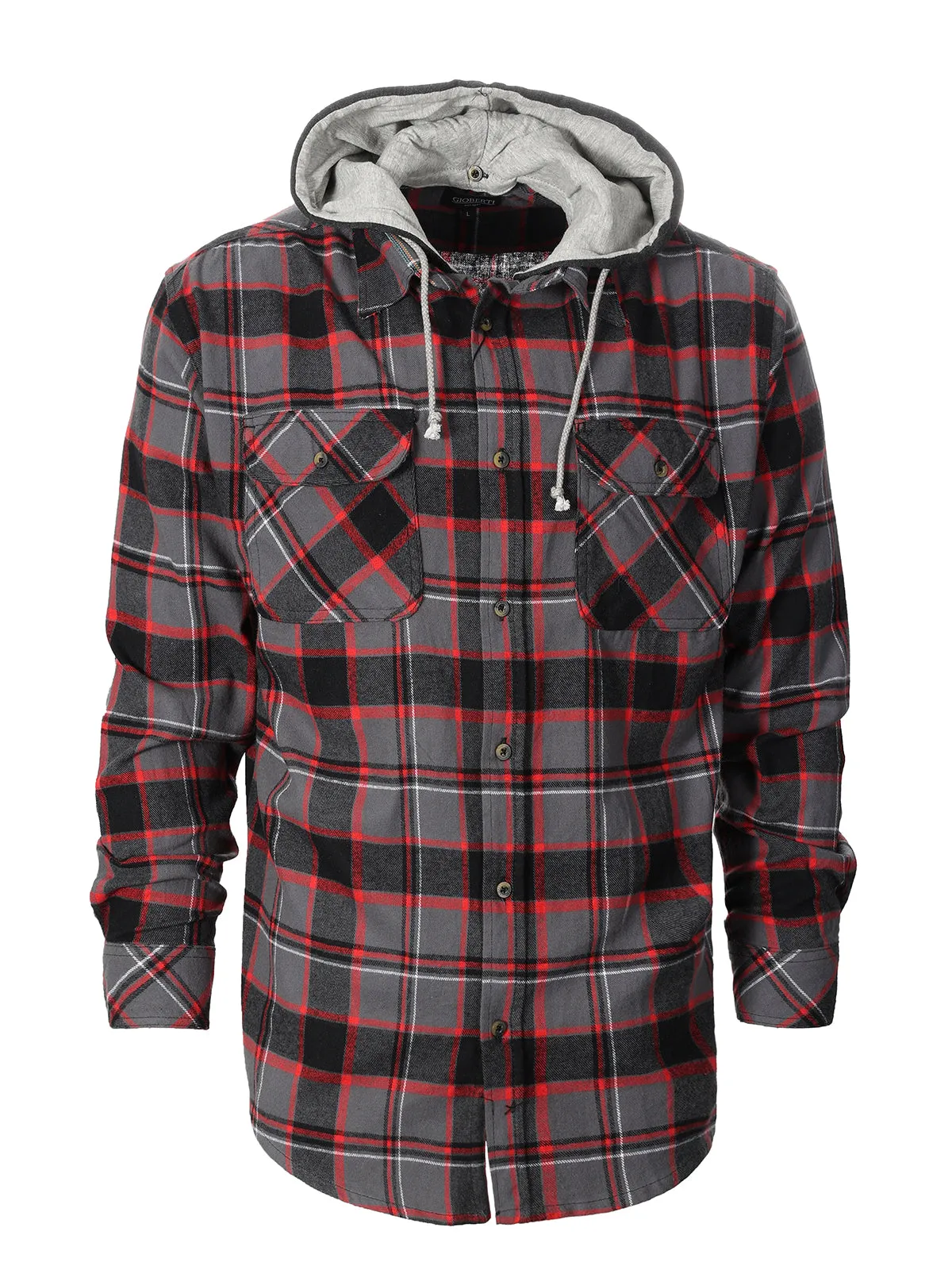 Men's Removable Hoodie Flannel Shirt